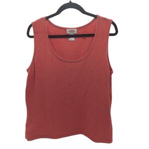 Talbots Sweater Tank Top Womens XL Sleeveless Knit Pullover Scoop Neck Soft